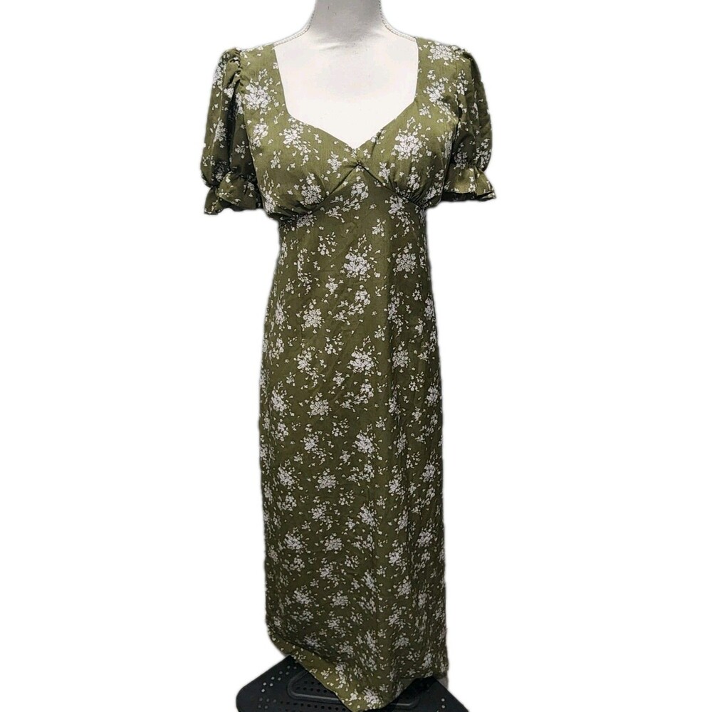 Inspired Hearts Green Floral Midi/Maxi Dress Sizes XLARGE